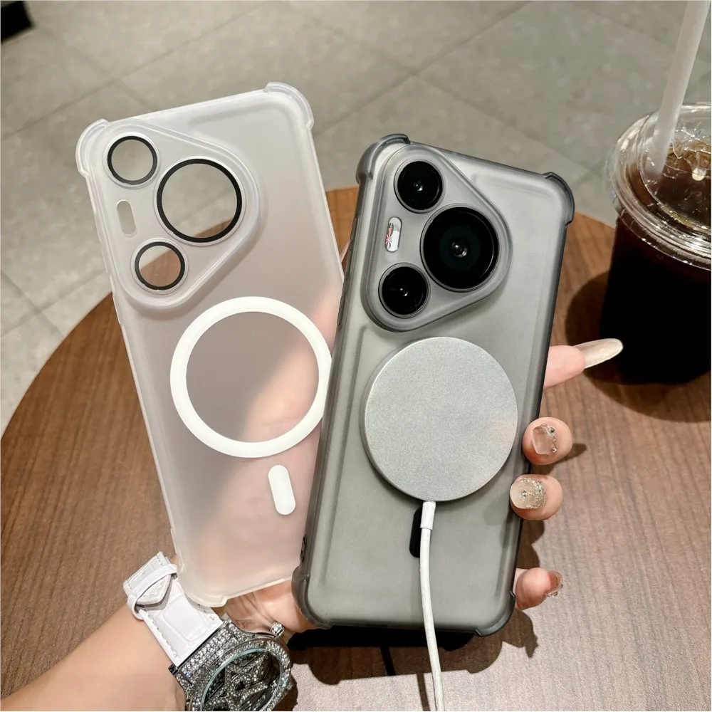 Sleek Matte Shockproof Magnetic Phone Case