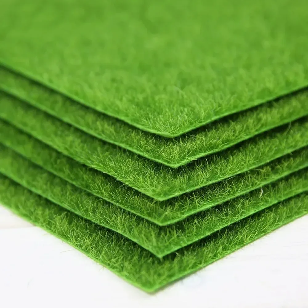 1pc 15x15cm Miniaturen Kunstrasen GrassMat Modell Bonsai Kits DIY Hausgarten Landschaft Landschaft Layout für Diorama – Detail 3
