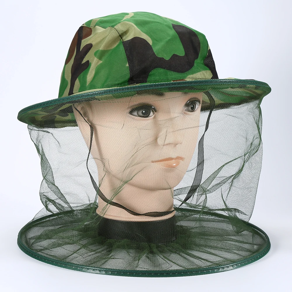 Beekeeping Suit Beekeeping Clothing Camo Beekeeping Hat Head Face Protection Veil Mask Bug Insect Anti-mosquito Safety Prevention Head Net