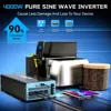 New 24V 4000 Watts Pure Sine Wave Inverter, 24V DC to 110V AC Power Inverter with 4 AC Outlets, USB Port, Type-C Port for Truck 6