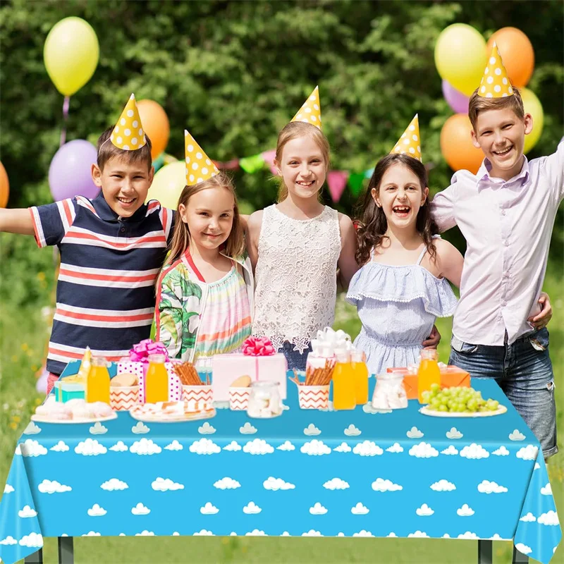 Ocean Wave Plastic tablecloth Blue Beach Pool theme Birthday Party supplies pe tablecloth size 137*274cm