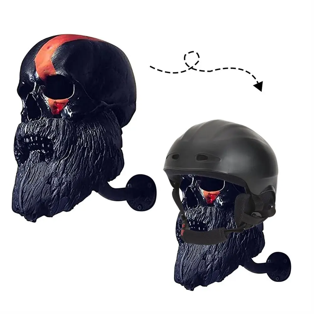 

Skull Shape Resin Helmet Stand Motorcycle Hat Holder Key Rack Removable Furnishing Articles Arts Crafts Wall Hanging Home Decor