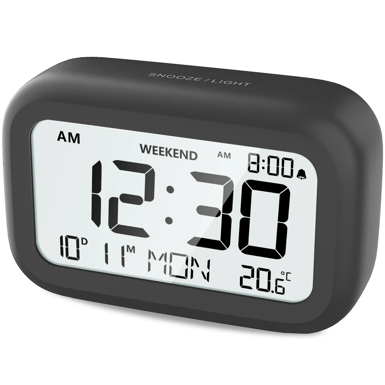 YESBAY Reloj despertador digital inteligente con sensor de