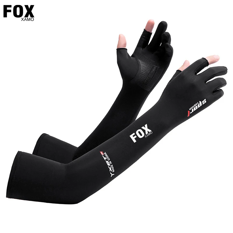 Fox Xamo 남성용 UV 태양열 암 슬리브, 사이클링 장갑, 손 긴팔, 운전 커버, 여름 시원한 머프, 태양 보호, 오토바이 운전자 