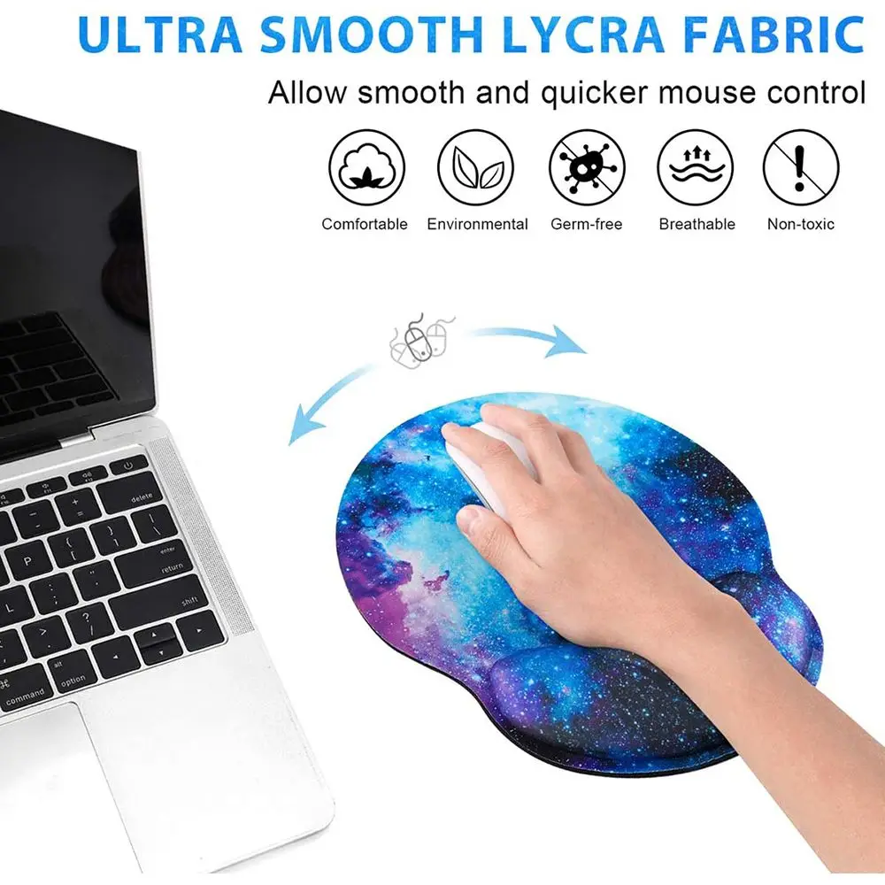 Ergonomic Silicone Wrist Rest Mouse Pad - Non-Slip Comfort for Gaming and Office Use
