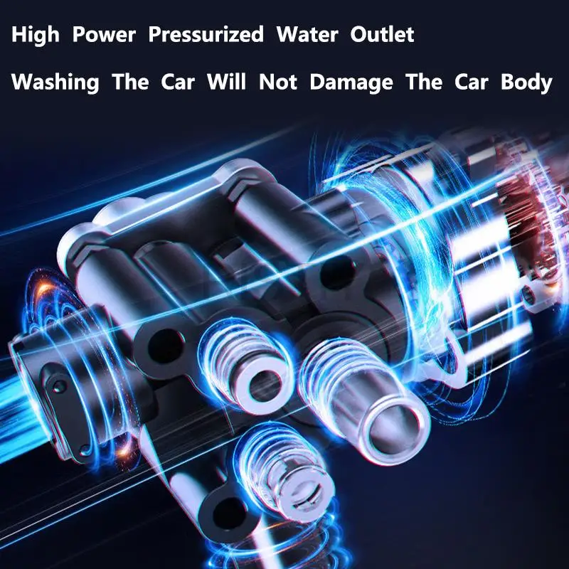 Self Priming High-Pressure 3800W Car Wash Machine High Pressure Adjustable Garden Cleaning Automatic Induction Cleaner Washer 4
