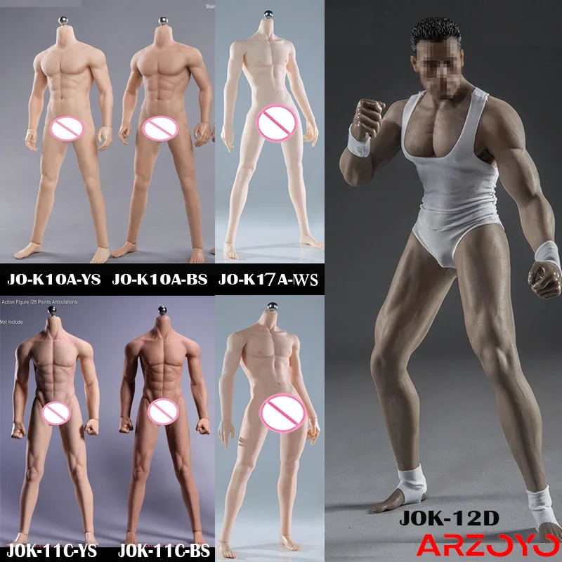 

JIAOU Doll JOK-12D JOK-11C JO-K10A JOK-17A 1/6 Strong Man Super-Flexible Seamless Body 12'' Muscle Male Soldier Action Figure