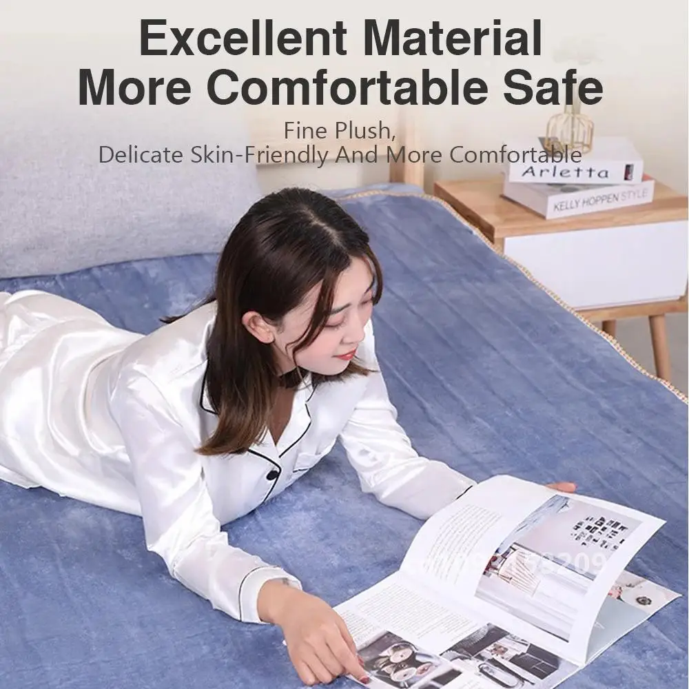 Description Picture 4 of item220V Electric Blanket Sheet Intelligent Control Thicken Security Electric Heating Thermostat Blanket Body Warm Electric Mattress
