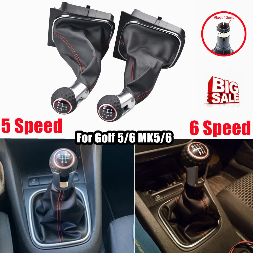 Per Vw Volkswagen Golf V 5/6 Mk5 Mk6 Scirocco(2009) Octavia Pomello Del Cambio Per Auto Leva Stick Pen Handle Boot Cover Gaiter Case