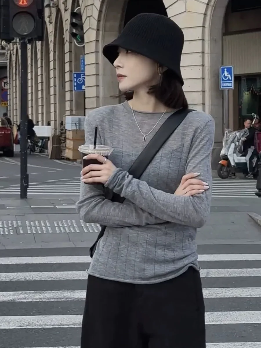 2025 New Thin cashmere sweater women sweater in Spring and summer fashion O-Neck pullover top 2