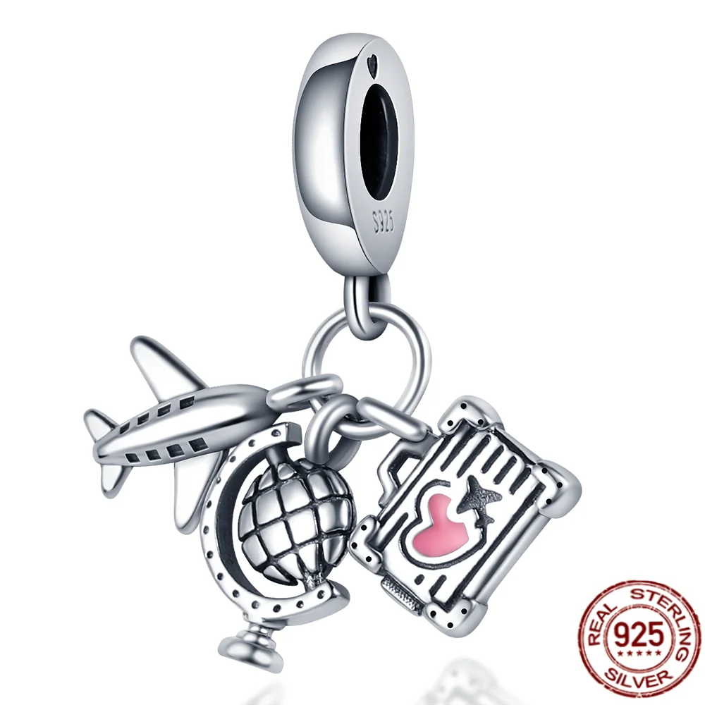 925 Sterling Silver Ocean Series Narwhal Charm Starfish Ocean Waves & Fish Beads Fit Pandora Bracelet DIY Pendant Woman Jewelry