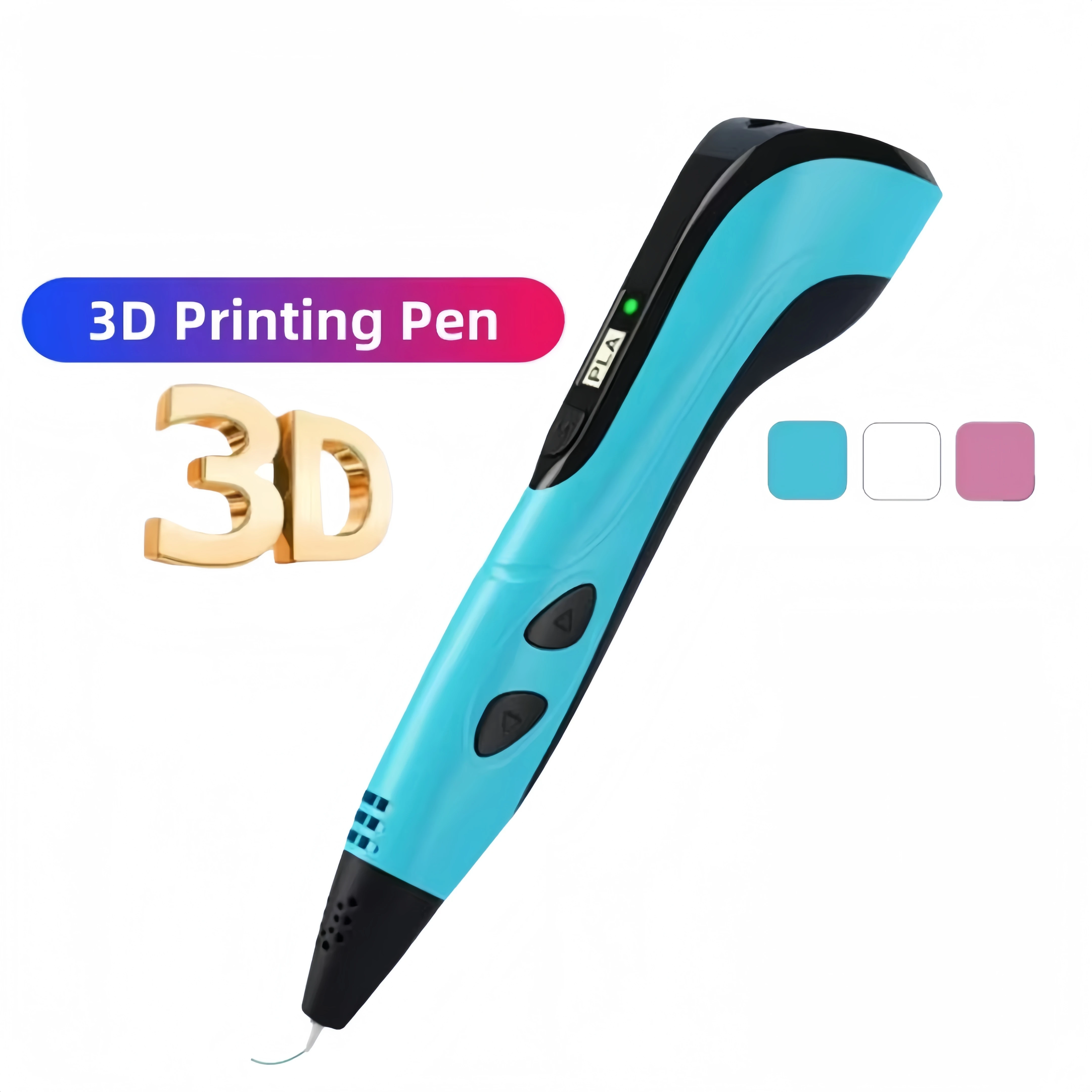 Creative Children's 3D Drawing Pen with LED Display and USB Connectivity