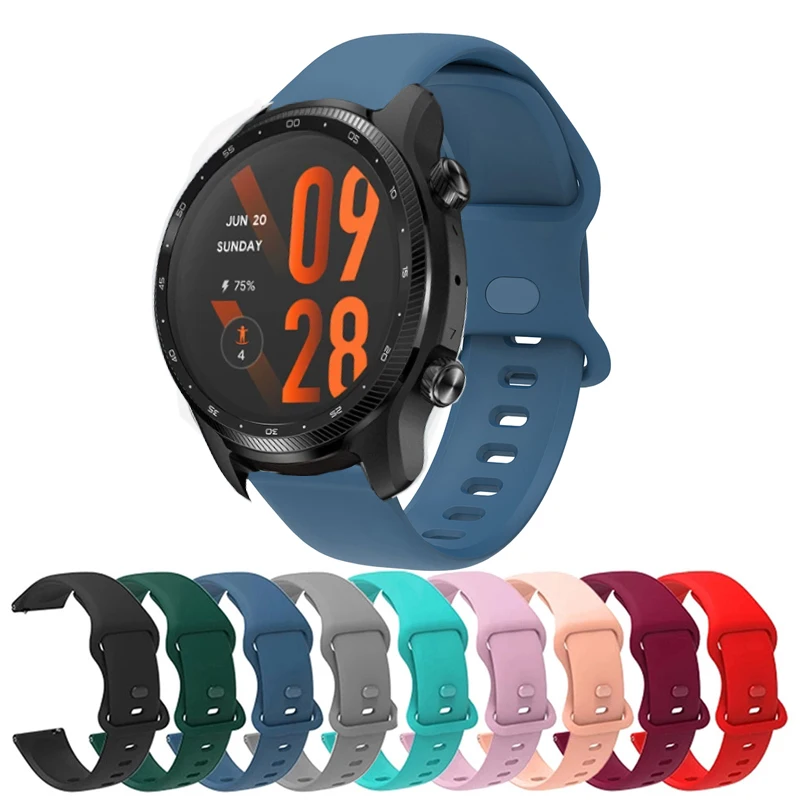 

Wrist Band Strap For Ticwatch Pro 3 Ultra GPS Silicone Bracelet For Ticwatch Pro X 2020 4G 3 LTE/GTX E2 S2 Watch Accessories