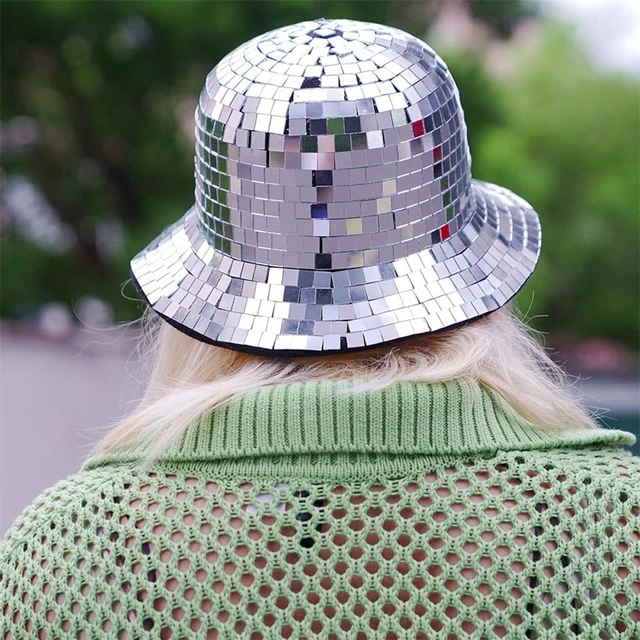 Chapeau de cowboy disco argenté scintillant avec paillettes, pour garçons,  filles, fête, club, bar de danse et cadeaux : : Mode