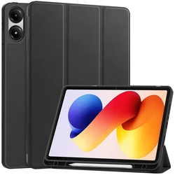 Versatile Smart Tablet Case with Pen Slot and Tri - Fold Design for Pad 2 pro 12.1 2025 (Black)
