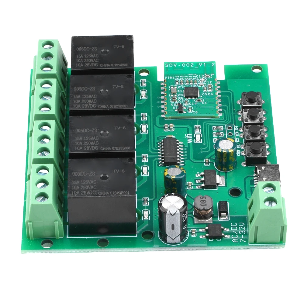 Modulo Rel&egrave; Intelligente Ewelink AC DC 7-32V | 2/3/4CH Bluetooth WiFi, Tipo C