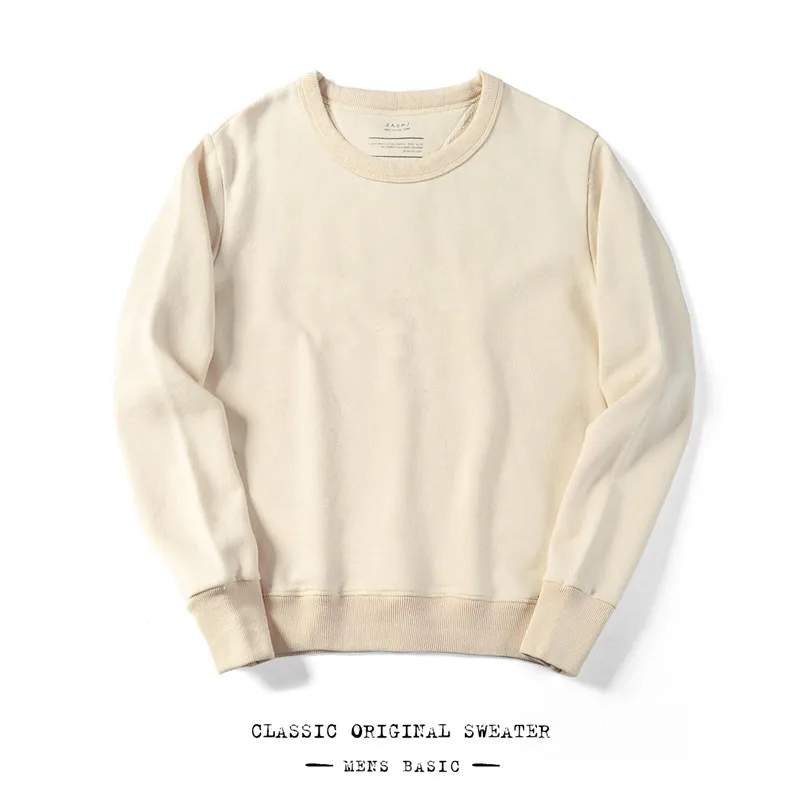 Original Embryo Cotton Retro Couple's Sweater Nostalgic Heavy T-shirt Outdoor Hiking Trekking Riding Fitness Camp Sports Jersey