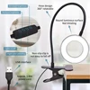 USB Rechargeable LED Desk Clip Light Flexible Eye Protection Reading Lamp 3 Level Brightness Adjustable For Bedroom Decoration 4