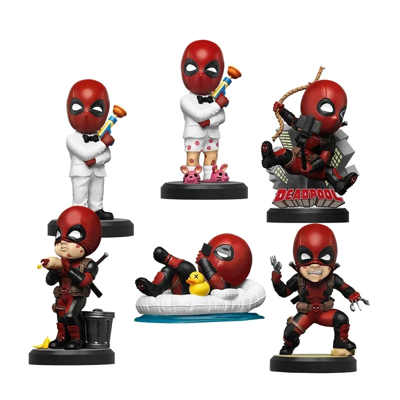 Marvel Series Deadpool Q Version Action Figure Mystery Box Cute Caja Ciega Blind Box Lucky Box Model Ornaments Kid Xmas Gift