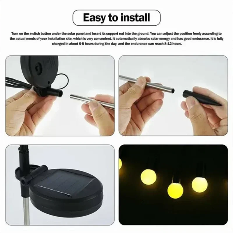 Description Picture 6 of item6/8/10 LED Solar Garden Lights Powered Firefly Lights Outdoor Garden Decoration Landscape Lights Firework Firefly Lawn Lamps