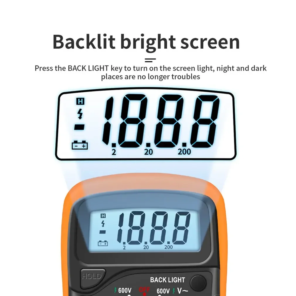 Digital Multimeter Multimeter Tester ANENG AN8205C Digital Multimeter AC/DC Ammeter Volt Ohm Test Meter With Thermocouple LCD Backlight Display