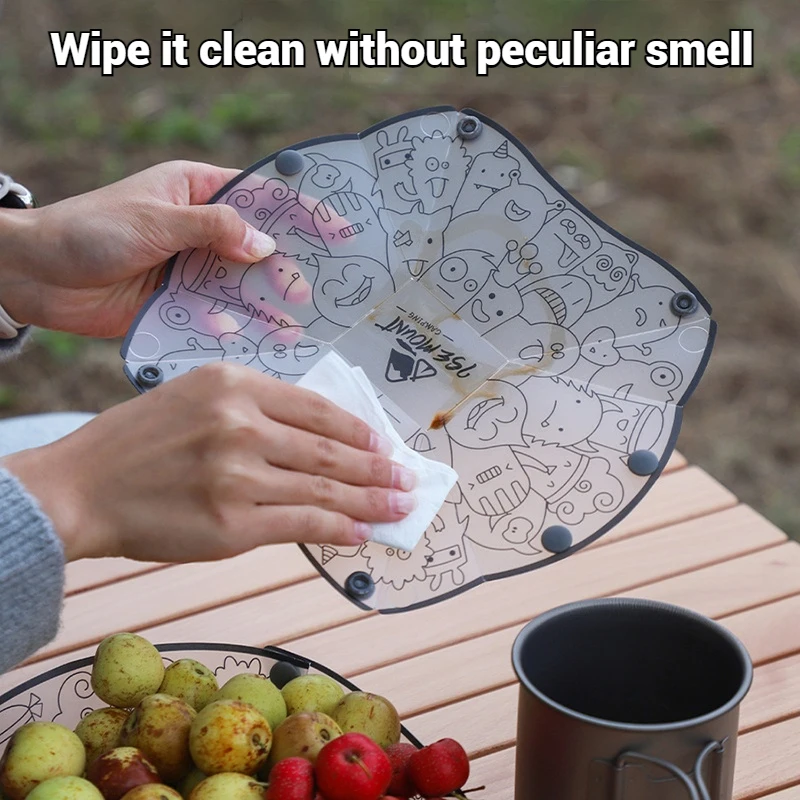 Folding Camping Tableware Outdoor Portable Folding Lightweight Bowl Dinner Plate Water Cup Multi-purpose Camping Tableware