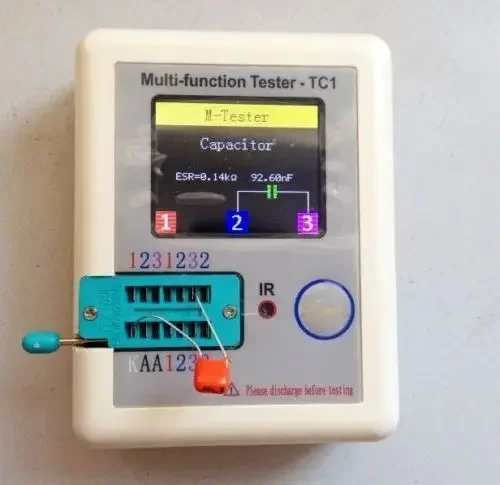 Pocketable Transistor tester is the LCR-TC1 full color graphics display