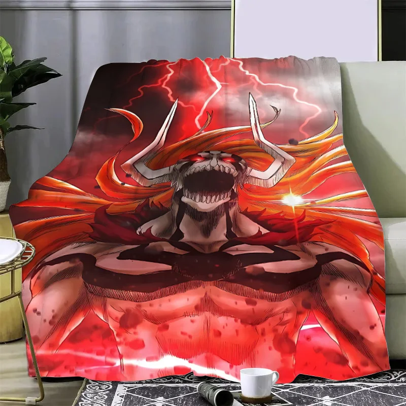 Bleach Kurosaki Ichigo Printed Blanket Picnic Blankets Warm Blanket Soft and Comfortable Blanket Home Travel Birthday Gift 5
