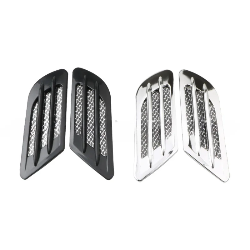 Car Hood Simulation Air Outlet Decoration Car Sticker Engine Hood Vent Fake Air Outlet Shark Gills Exterior Decoration hood scoop stickers car body trim accessories