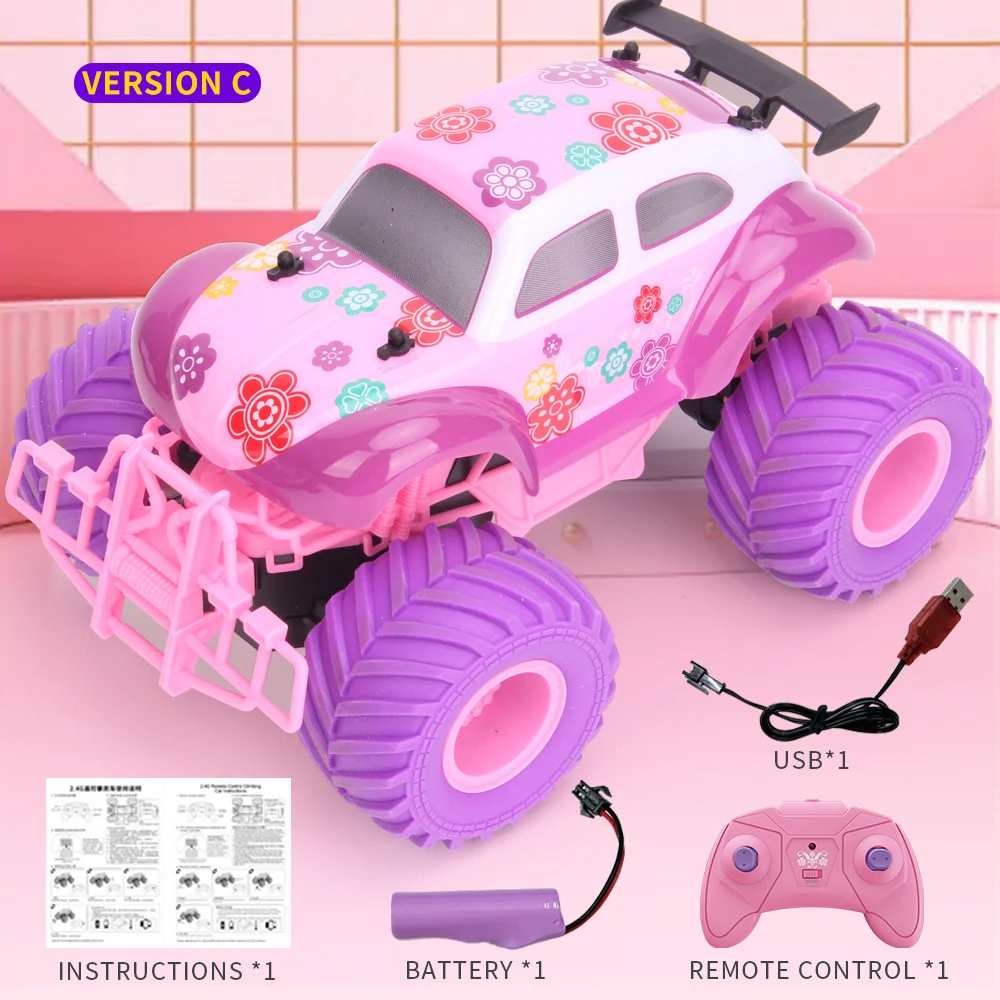 Rc Car Electric Remote Control Trucks Drive All Terrain Off-Road Big Wheel High Speed Girls Gift Toys for Children