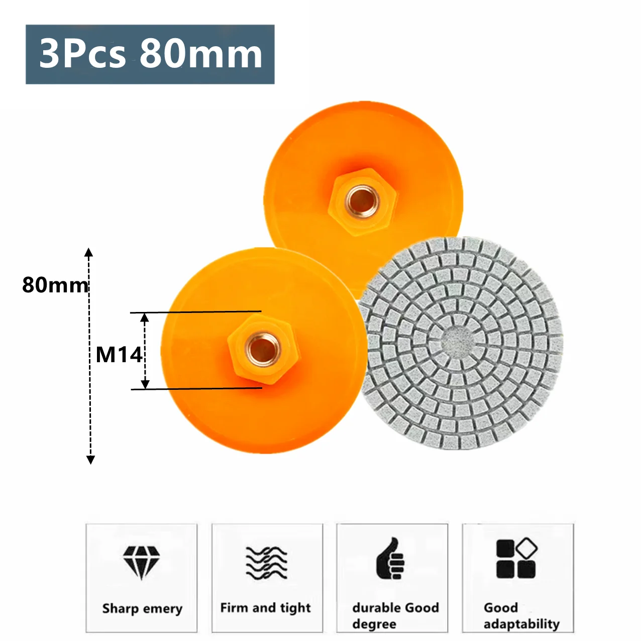 15pcs Diamond Polishing Pads Kit 4 Inch 100mm Wet/dry For Granite Stone Concrete Marble - View #11