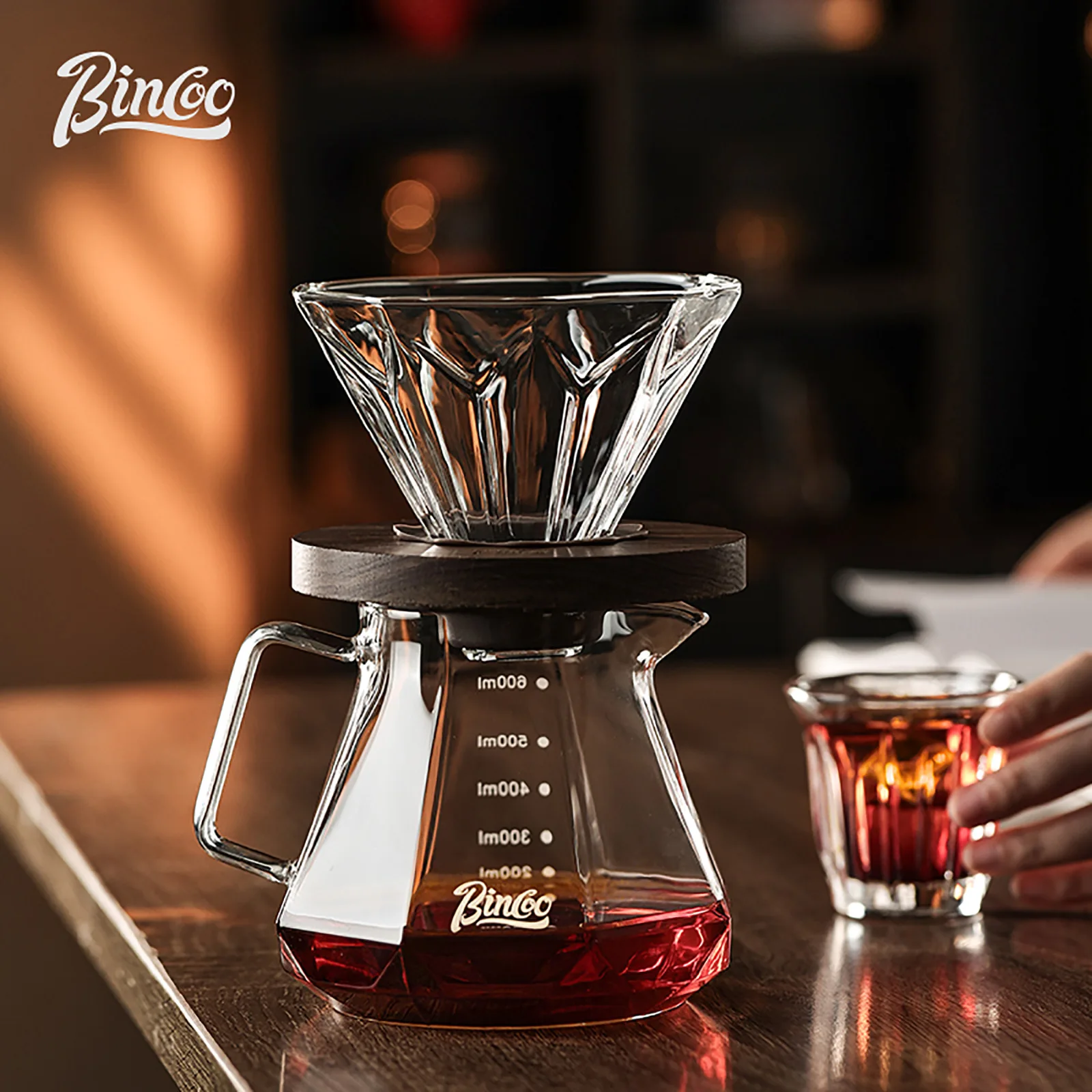 Bincoo 600ml Pour Over Coffee Maker Set - طقم صانع...