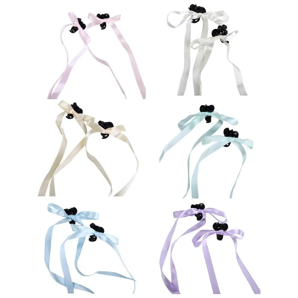 

Hair Tool Bowknot Geometry Shape Mini Grab Clip Balletcore Bow Hairpin Small Hair Claw Girl Hair Clip Korean Style Headwear