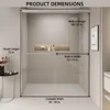 44-48 in. W x 72 in. H Double Sliding Shower Door, Semi-frameless Bypass Bathroom Sliding Door with 1/4" (6mm) Tempered Glass 2