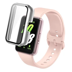 Full Coverage Tempered Glass Bumper Case with Screen Protector - Galaxy Fit 3 (Argent)