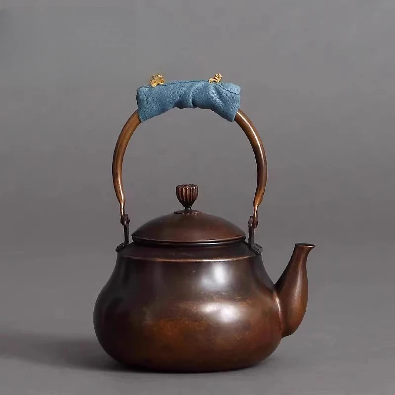 Copper pot kettle, purple copper teapot, handmade pot, copper pot, electric ceramic stove to make tea, teapot to make tea for