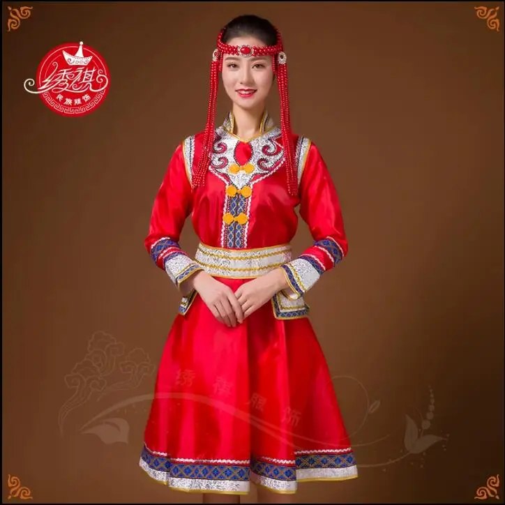 

Summer Mongolian Traditional Costume Women's Dance Dress Ethnic Minority Wedding Mongolian Robe