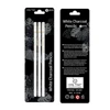 Professional White Charcoal Pencils Set - 3/6 Pieces Sketch Highlight White Pencils for Drawing, Sketching, Shading, Blending 1