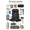BISINNA 70L Camping Backpack Large Capacity Sport Bag With Rain Cover for Outdoor Travel Climbing Mountaineering Hiking Trekking 5