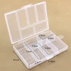 1pc 6 Grid Plastic Jewelry Box Tool Boxes Transparent Organizer Storage Hair Bands Rope Bead Bracelet Box 6