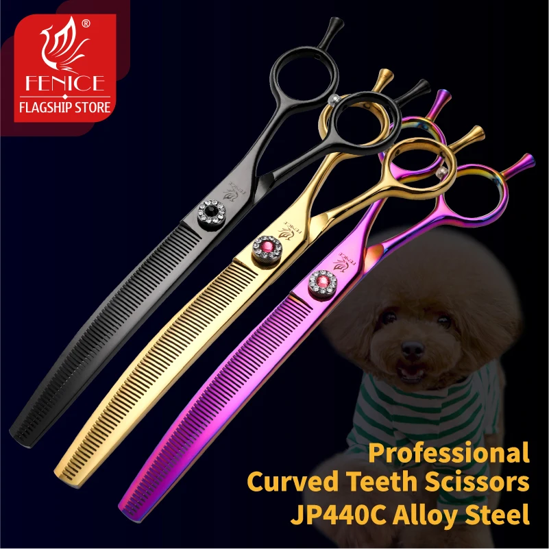 Fenicehighend725inchprofessionaldoggroomingscissorscurved