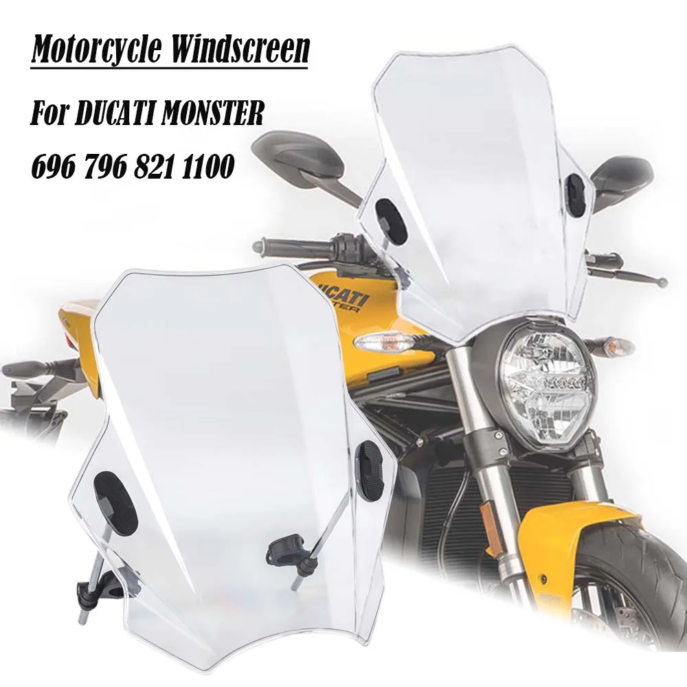 For DUCATI MONSTER 696 796 821 1100 EVO SCRAMBLER 1100 ICON URBAN ENDURO CLASSIC Motorcycle Adjustable Windshield Universal steve winwood classic the universal masters collection 1 cd