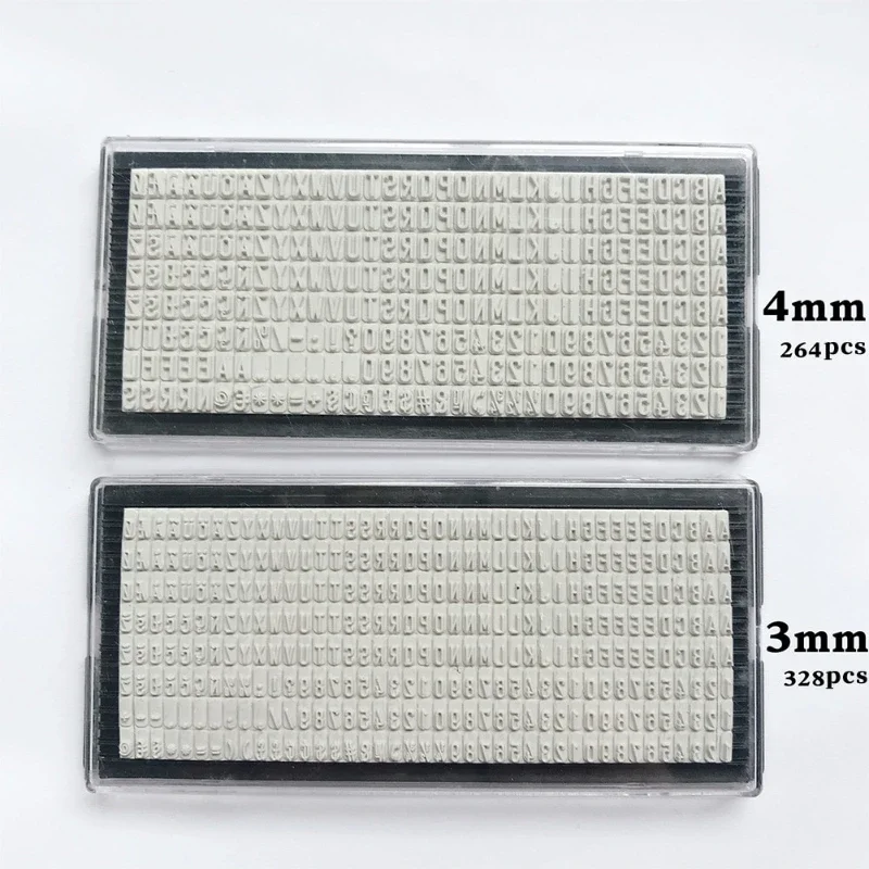 Rubber Stamp 3mm/4mm/6.4mm Stamp Letters Plate Custom Personalised Name Address Accessory for Digital Letter Stamp DIY Scrapbook