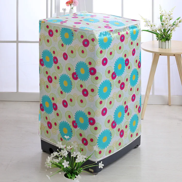 Description Picture 3 of itemCross-Border Wholesale Large Washing Machine Cover Satin Cloth Dustproof Automatic Roller Twin Tub Washing Machine Dust Cover