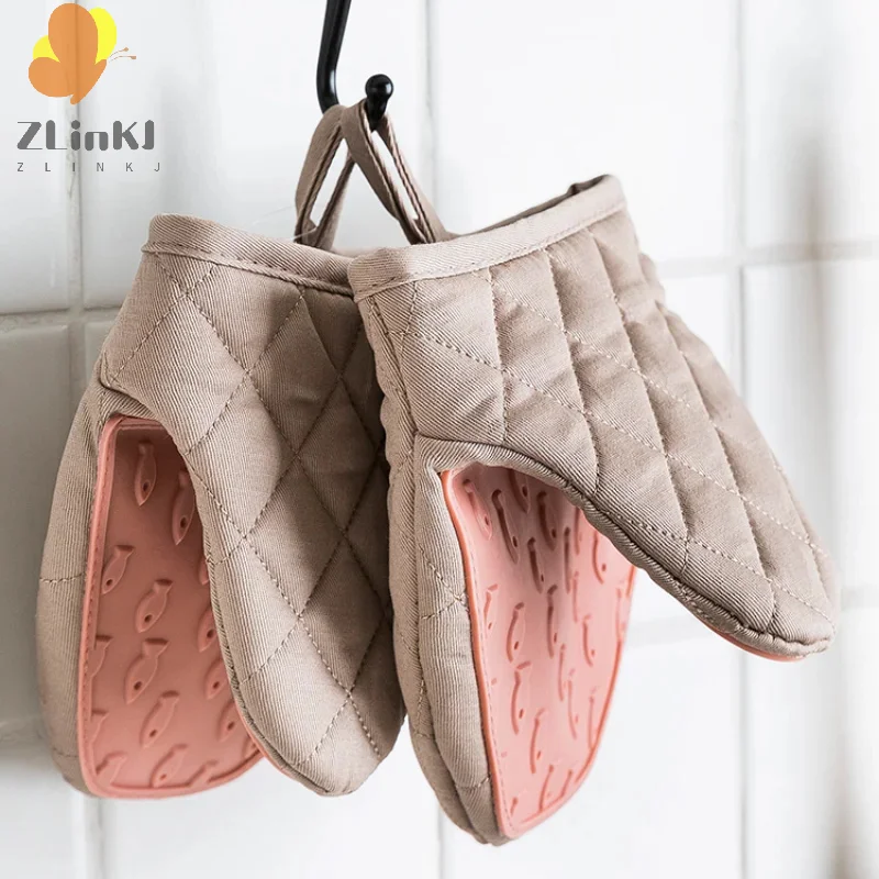Silicone Anti-scalding Oven Gloves Mitts Potholder Kitchen Silicone Gloves Tray Dish Bowl Holder Baking Oven Glove Hand Clip