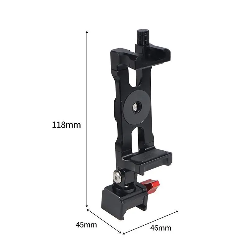Mobile Holder Rail Clamp 1/4" Screw Cold Shoe Mount for DJI RS2 RS3 RS4 Phone Stabilizer Smartphone DSLR Camera Tripod Bracket
