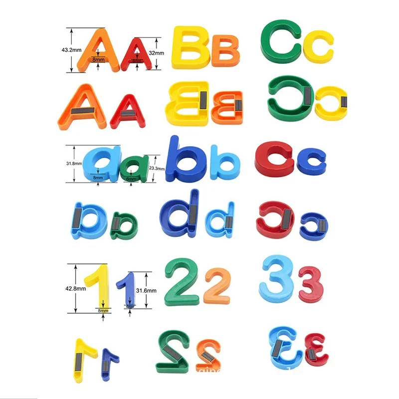 26Pcs Magnetic Learning Alphabet Letters Plastic Refrigerator Stickers Toddlers Kids Learning Spelling Counting Educational Toys 6