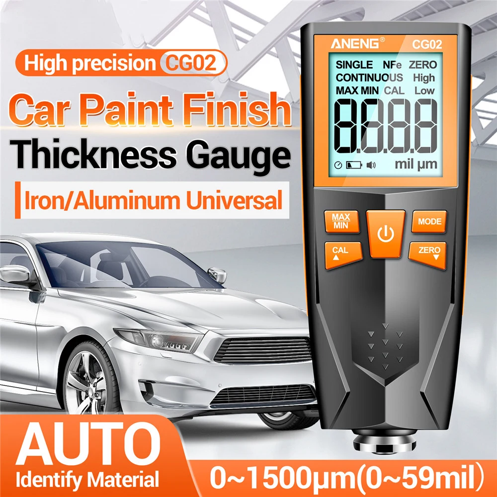 

High-precision Electroplate Metal Coating Thickness Tester Digital 0~1500µm Fe and NFe probe Car Paint Coating Thickness Gauge