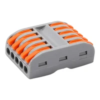 PCT Mini Fast Wiring Cable Connectors 5 in 5 Out 2-Position Push-in Universal Compact Splitter Electrical Home Terminal Block 3