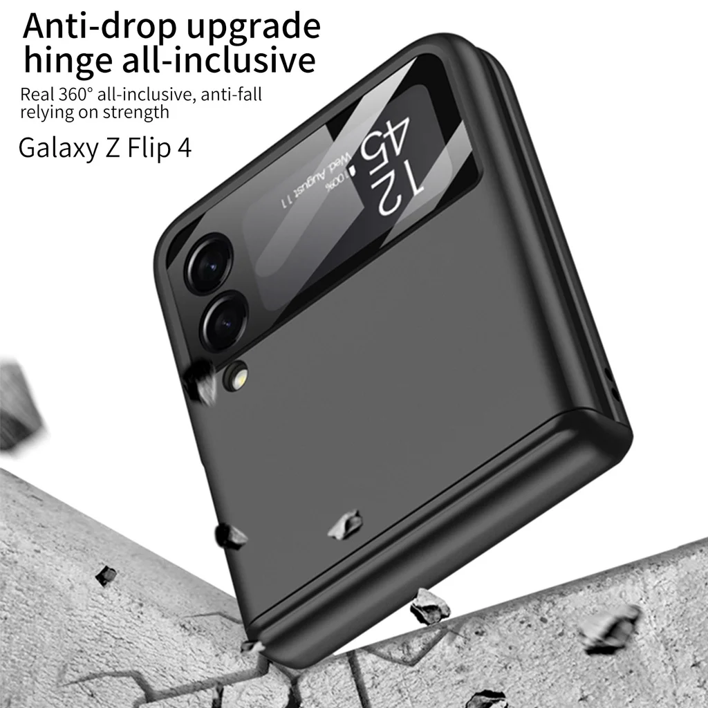 For Samsung Galaxy Z Flip 4 Flip4 5G Case Magnetic Hinge Shockproof Protector Full Protection Phone Cover With Ring Holder